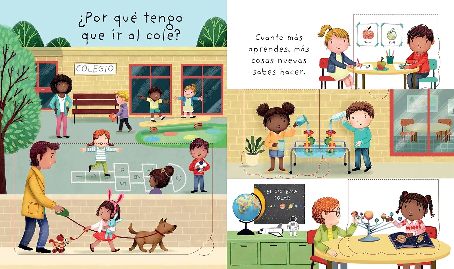 Ilustraciones interiores del cuento ¿Por qué tengo que ir al cole?