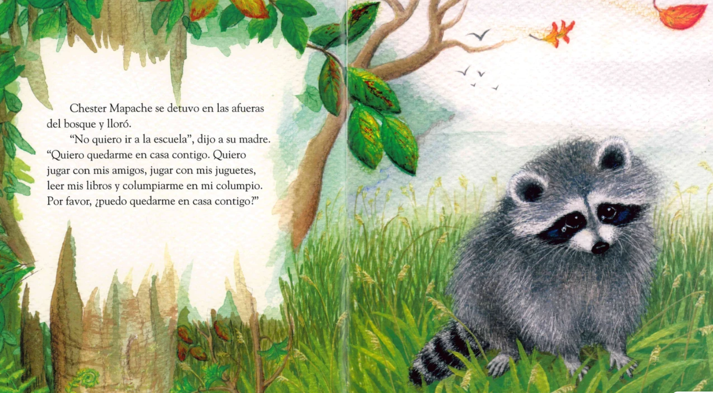 Ilustración interior del cuento Un beso en mi mano